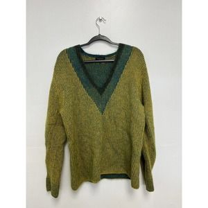 Rag & Bone Nassau Striped Mohair Blend V-Neck Sweater Size Large